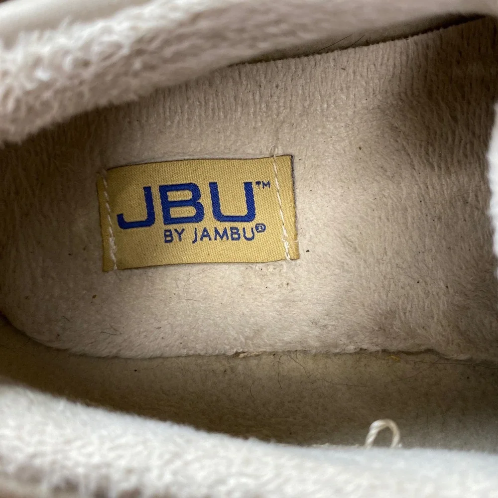 JBU Jambu Gwen Weather‎ Ready Women Duck Shoes Grey Orange Faux Fur Lined 8